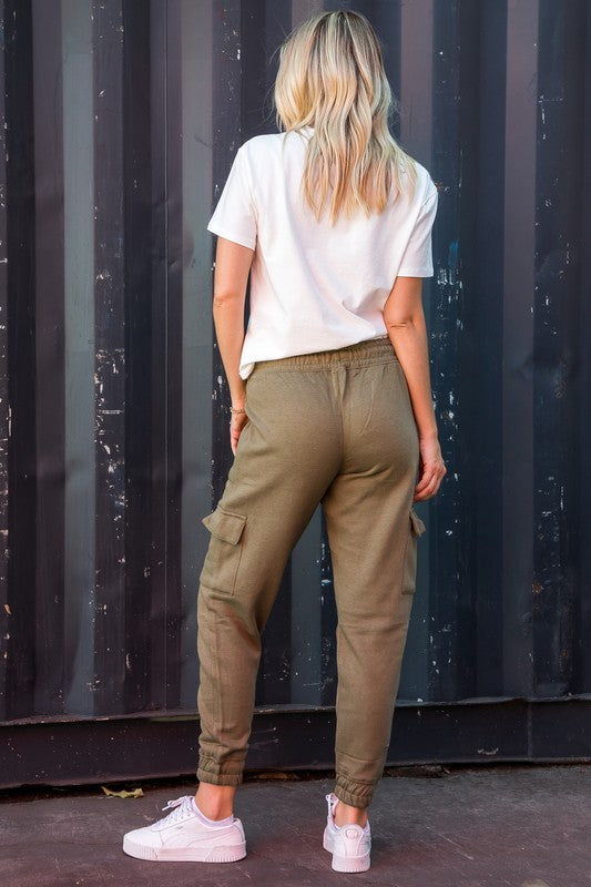 Joggers - Cargo Style in Olive
