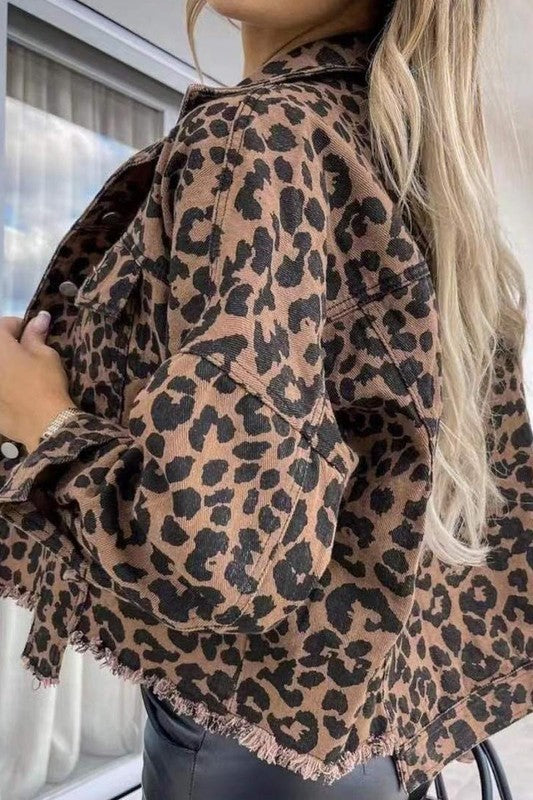 Leopard Luxe Denim Jacket