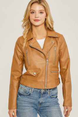 Camel Leather Jacket