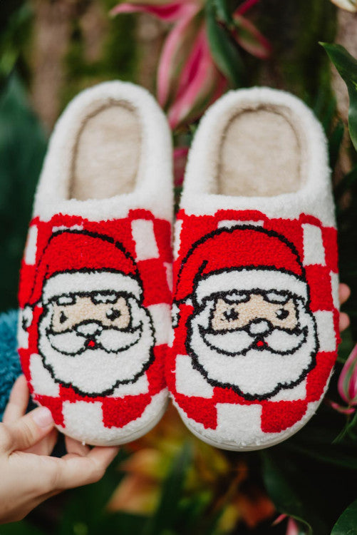 Santa CHECKing His List Slippers