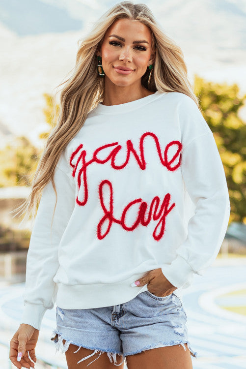 Game Day Cozy Sweatshirt - White