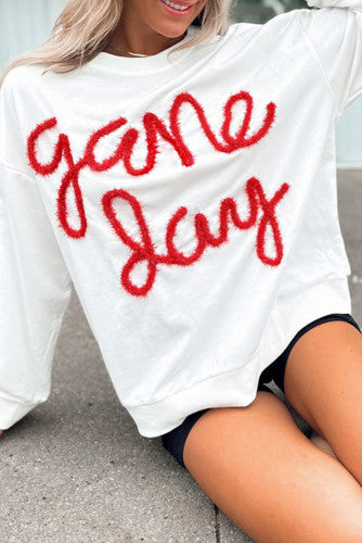 Game Day Cozy Sweatshirt - White