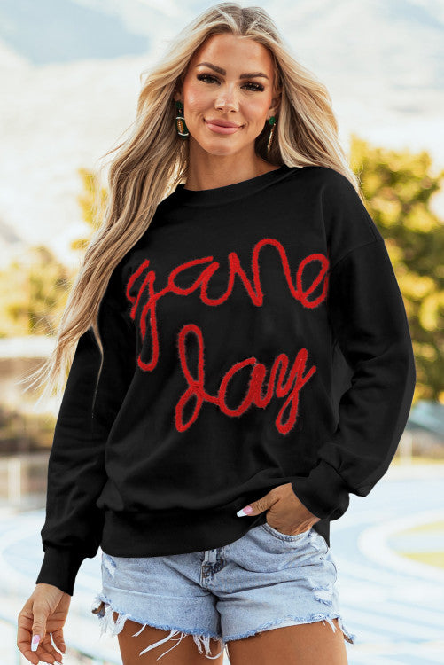 Game Day Cozy Sweatshirt - Black